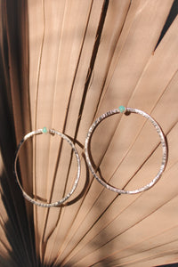 Millie Gem Hoops-Silver