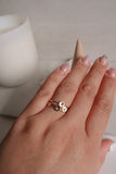 Mini Initial Stacking Ring-Gold