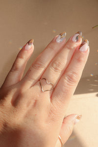 Statement Heart Rings-Gold