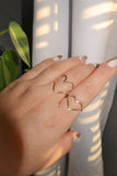 Statement Heart Rings-Gold