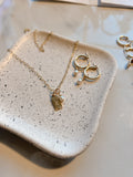 Initial Pearl Charm Necklace