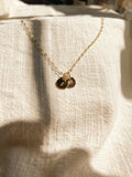 Initial Necklace (1 disc included)-Gold