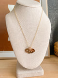 Birth Month Flower Necklace (1 disc included)-Gold