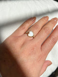 Heart Pearl Wire Ring-Gold